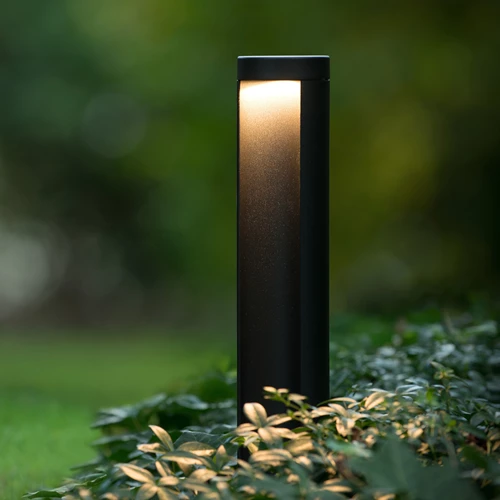 Lucide COMBO - Pollerleuchte - Ø 9 cm - LED - 1x9W 3000K - IP54 - Schwarz - Atmosphäre 1